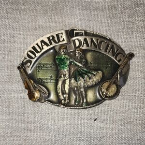 Square Dancing Belt Buckle
